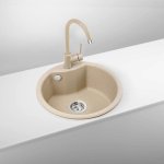 Granitový drez Deante SOLIS, 480 mm, piesok (1)