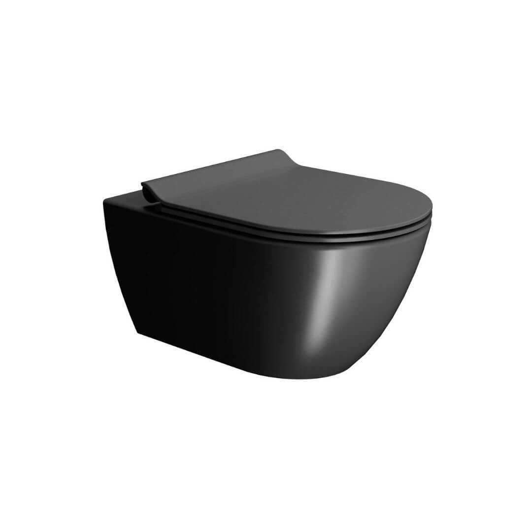 881526 WC závesné PURA, swirlflush, čierna matná