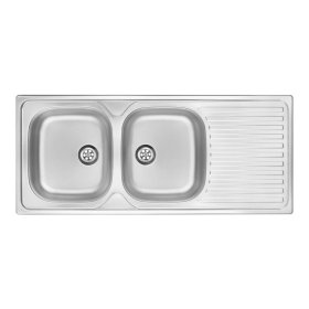 Nerezový dvojdrez Deante TECHNO, 1165x500 mm, satén