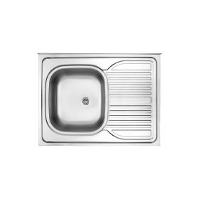 Nerezový drez Deante TANGO so zástenou, pravý, 800x600 mm, satén