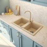 Granitový dvojdrez Deante ZORBA, 780x435 mm, piesok (1)
