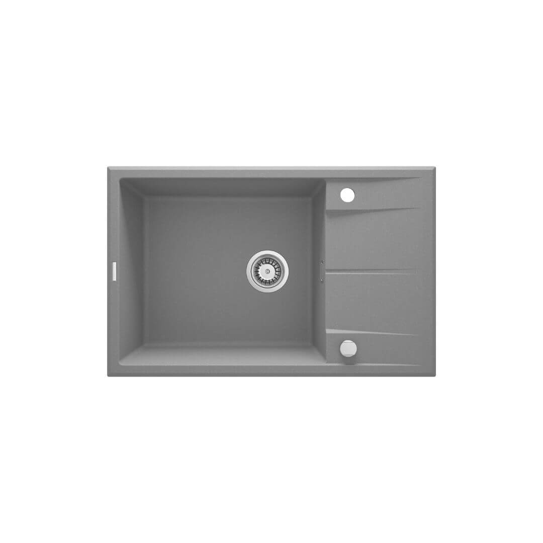ZQE S11B Granitový drez Deante ERIDAN, 780x500 mm, metalická šedá