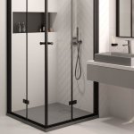 Granitová sprchová vanička Deante CORREO, 900x900mm, metalická šedá (2)
