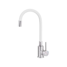 Batéria drezová Neo LUNO, stojanková, flexi výtok, biela/chróm