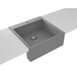 Granitový drez Deante ERIDAN, 600×610 mm, metalická šedá (1)