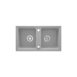 Granitový dvojdrez Deante ZORBA, 780x435 mm, metalická šedá