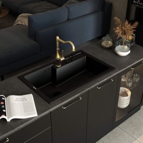 Granitový drez Deante ERIDAN, 800×500 mm, nero (1)