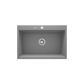 Granitový drez Deante ERIDAN, 700×520 mm, metalická šedá