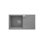Granitový drez Deante EVORA, 780×440 mm, metalická šedá