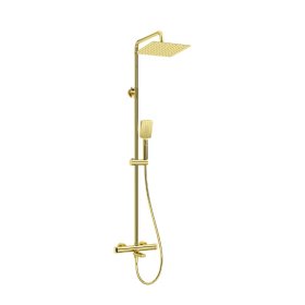 Sprchový stĺp s termostatickou vaňovou batériou Deante TERMO, zlatý