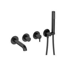 Batéria vaňová Deante SILIA, podomietková, 4-otvorová, nero