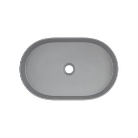 Umývadlo na dosku Deante SILIA, 550x350 mm, oválne, granit, metalická šedá (1)