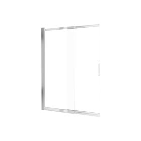 Vaňový zástena Deante PRIZMA, 100x140 cm, číre sklo, chróm