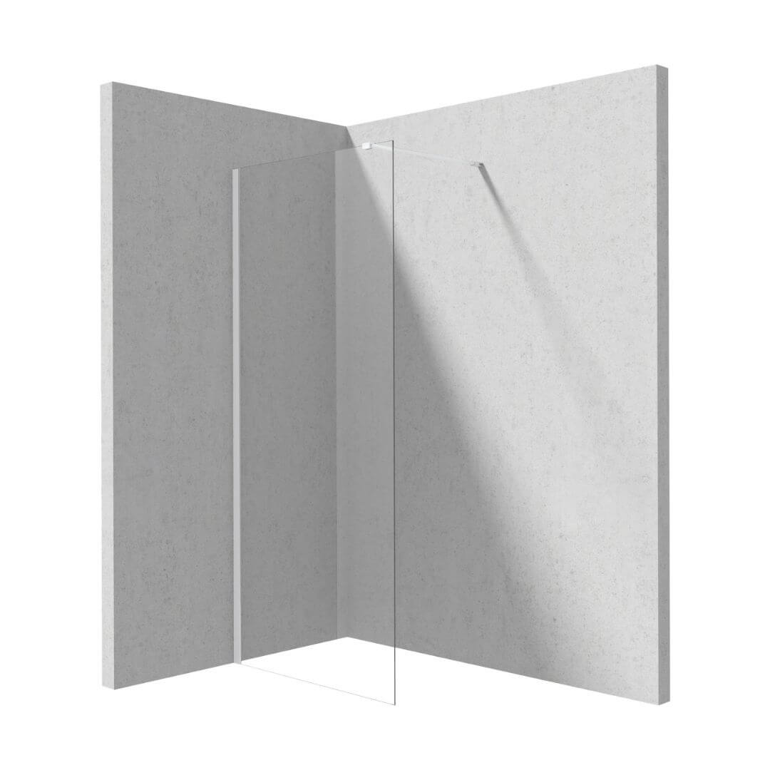 KTJ_A39P Sprchová zástena walk-in PRIZMA, 900x1950 mm, číre sklo, bianco