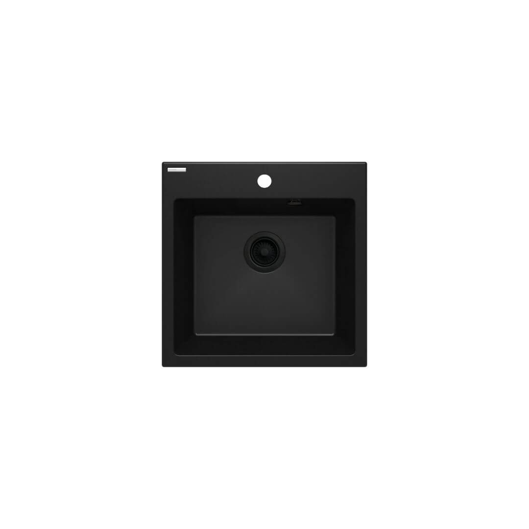 ZQJ_N103 Granitový drez EVORA, 500×500 mm, nero