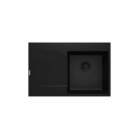Granitový drez EVORA, 760x500 mm, ľavý, nero