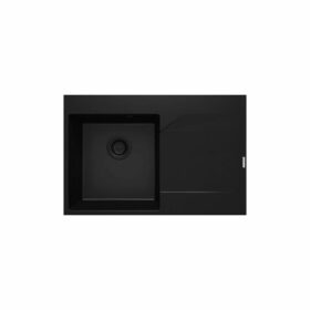 Granitový drez EVORA, 760x500 mm, pravý, nero